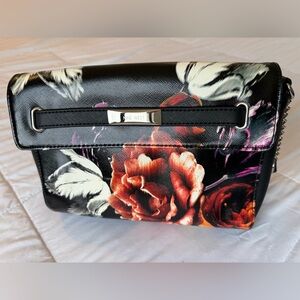 Nine West Black and Floral Purse